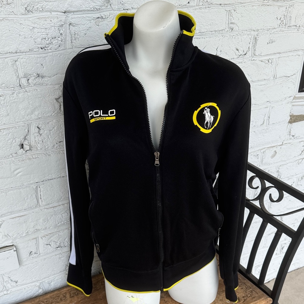 Polo by Ralph Lauren Black Jacket with Yellow Trim